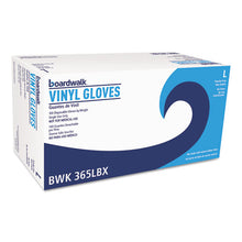 Load image into Gallery viewer, Boardwalk® wholesale. Boardwalk General Purpose Vinyl Gloves, Powder-latex-free, 2 3-5 Mil, Large, Clear, 100-bx. HSD Wholesale: Janitorial Supplies, Breakroom Supplies, Office Supplies.