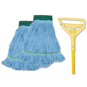 Boardwalk® wholesale. Boardwalk Looped-end Mop Kit, Medium, 60" Metal-polypropylene Handle, Blue-yellow. HSD Wholesale: Janitorial Supplies, Breakroom Supplies, Office Supplies.