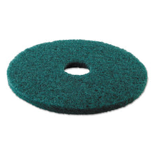 Load image into Gallery viewer, Boardwalk® wholesale. Boardwalk Heavy-duty Scrubbing Floor Pads, 18&quot; Diameter, Green, 5-carton. HSD Wholesale: Janitorial Supplies, Breakroom Supplies, Office Supplies.