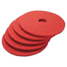 Load image into Gallery viewer, Boardwalk® wholesale. Boardwalk Buffing Floor Pads, 19&quot; Diameter, Red, 5-carton. HSD Wholesale: Janitorial Supplies, Breakroom Supplies, Office Supplies.