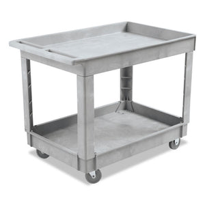 Boardwalk® wholesale. Boardwalk Utility Cart, Two-shelf, Plastic Resin, 24w X 40d, Gray. HSD Wholesale: Janitorial Supplies, Breakroom Supplies, Office Supplies.