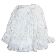 Boardwalk® wholesale. Boardwalk Pro Loop Web-tailband Mop Head, White, #32, Rayon, 1.3