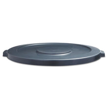 Load image into Gallery viewer, Boardwalk® wholesale. Boardwalk Lids For 44 Gal Waste Receptacles, Flat-top, Round, Plastic Gray. HSD Wholesale: Janitorial Supplies, Breakroom Supplies, Office Supplies.