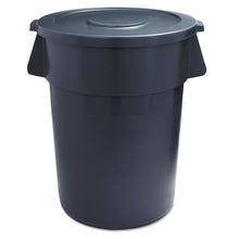 Load image into Gallery viewer, Boardwalk® wholesale. Boardwalk Lids For 44 Gal Waste Receptacles, Flat-top, Round, Plastic Gray. HSD Wholesale: Janitorial Supplies, Breakroom Supplies, Office Supplies.