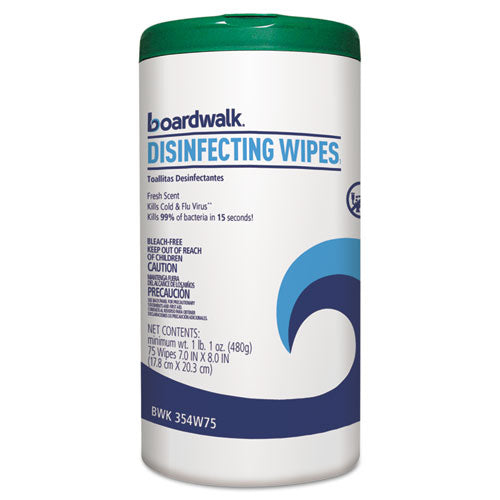 Boardwalk® wholesale. Boardwalk Disinfecting Wipes, 8 X 7, Fresh Scent, 75-canister, 6 Canisters-carton. HSD Wholesale: Janitorial Supplies, Breakroom Supplies, Office Supplies.