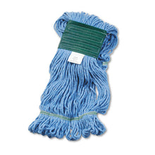 Load image into Gallery viewer, Boardwalk® wholesale. Boardwalk Super Loop Wet Mop Head, Cotton-synthetic Fiber, 5&quot; Headband, Medium Size, Blue. HSD Wholesale: Janitorial Supplies, Breakroom Supplies, Office Supplies.