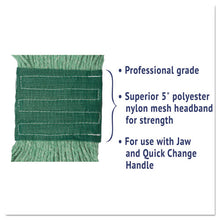 Load image into Gallery viewer, Boardwalk® wholesale. Boardwalk Super Loop Wet Mop Head, Cotton-synthetic Fiber, 5&quot; Headband, Medium Size, Green, 12-carton. HSD Wholesale: Janitorial Supplies, Breakroom Supplies, Office Supplies.