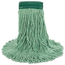 Load image into Gallery viewer, Boardwalk® wholesale. Boardwalk Super Loop Wet Mop Head, Cotton-synthetic Fiber, 5&quot; Headband, Medium Size, Green, 12-carton. HSD Wholesale: Janitorial Supplies, Breakroom Supplies, Office Supplies.