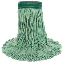 Load image into Gallery viewer, Boardwalk® wholesale. Boardwalk Super Loop Wet Mop Head, Cotton-synthetic Fiber, 5&quot; Headband, Medium Size, Green. HSD Wholesale: Janitorial Supplies, Breakroom Supplies, Office Supplies.