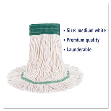 Load image into Gallery viewer, Boardwalk® wholesale. Boardwalk Super Loop Wet Mop Head, Cotton-synthetic Fiber, 5&quot; Headband, Medium Size, White, 12-carton. HSD Wholesale: Janitorial Supplies, Breakroom Supplies, Office Supplies.