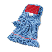 Load image into Gallery viewer, Boardwalk® wholesale. Boardwalk Super Loop Wet Mop Head, Cotton-synthetic Fiber, 5&quot; Headband, Large Size, Blue, 12-carton. HSD Wholesale: Janitorial Supplies, Breakroom Supplies, Office Supplies.