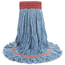 Load image into Gallery viewer, Boardwalk® wholesale. Boardwalk Super Loop Wet Mop Head, Cotton-synthetic Fiber, 5&quot; Headband, Large Size, Blue, 12-carton. HSD Wholesale: Janitorial Supplies, Breakroom Supplies, Office Supplies.