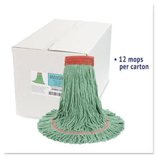 Load image into Gallery viewer, Boardwalk® wholesale. Boardwalk Super Loop Wet Mop Head, Cotton-synthetic Fiber, 5&quot; Headband, Large Size, Green, 12-carton. HSD Wholesale: Janitorial Supplies, Breakroom Supplies, Office Supplies.