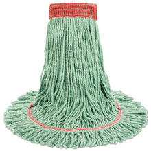 Load image into Gallery viewer, Boardwalk® wholesale. Boardwalk Super Loop Wet Mop Head, Cotton-synthetic Fiber, 5&quot; Headband, Large Size, Green, 12-carton. HSD Wholesale: Janitorial Supplies, Breakroom Supplies, Office Supplies.