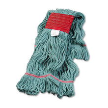 Load image into Gallery viewer, Boardwalk® wholesale. Boardwalk Super Loop Wet Mop Head, Cotton-synthetic Fiber, 5&quot; Headband, Large Size, Green. HSD Wholesale: Janitorial Supplies, Breakroom Supplies, Office Supplies.