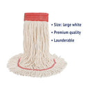 Boardwalk® wholesale. Boardwalk Super Loop Wet Mop Head, Cotton-synthetic Fiber, 5" Headband, Large Size, White, 12-carton. HSD Wholesale: Janitorial Supplies, Breakroom Supplies, Office Supplies.