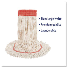 Load image into Gallery viewer, Boardwalk® wholesale. Boardwalk Super Loop Wet Mop Head, Cotton-synthetic Fiber, 5&quot; Headband, Large Size, White. HSD Wholesale: Janitorial Supplies, Breakroom Supplies, Office Supplies.