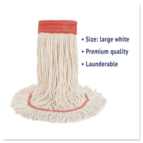 Boardwalk® wholesale. Boardwalk Super Loop Wet Mop Head, Cotton-synthetic Fiber, 5" Headband, Large Size, White. HSD Wholesale: Janitorial Supplies, Breakroom Supplies, Office Supplies.