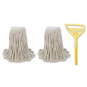 Boardwalk® wholesale. Boardwalk Cut-end Mop Kits, #24, Natural, 60" Metal-plastic Handle, Yellow. HSD Wholesale: Janitorial Supplies, Breakroom Supplies, Office Supplies.