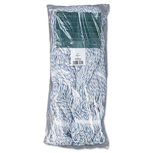 Boardwalk® wholesale. Boardwalk Mop Head, Floor Finish, Wide, Rayon-polyester, Medium, White-blue, 12-carton. HSD Wholesale: Janitorial Supplies, Breakroom Supplies, Office Supplies.