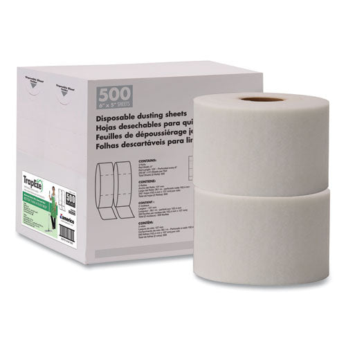 Boardwalk® wholesale. Boardwalk Trapeze Disposable Dusting Sheets, 5" X 125 Ft, White, 250 Sheets-roll, 2 Rolls-carton. HSD Wholesale: Janitorial Supplies, Breakroom Supplies, Office Supplies.