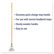 Load image into Gallery viewer, Boardwalk® wholesale. Boardwalk Quick Change Metal Head Mop Handle For No. 20 And Up Heads, 54&quot; Wood Handle. HSD Wholesale: Janitorial Supplies, Breakroom Supplies, Office Supplies.