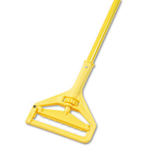 Load image into Gallery viewer, Boardwalk® wholesale. Boardwalk Quick Change Side-latch Plastic Mop Head Handle, 60&quot; Aluminum Handle, Yellow. HSD Wholesale: Janitorial Supplies, Breakroom Supplies, Office Supplies.