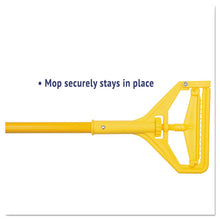 Load image into Gallery viewer, Boardwalk® wholesale. Boardwalk Quick Change Side-latch Plastic Mop Head Handle, 60&quot; Aluminum Handle, Yellow. HSD Wholesale: Janitorial Supplies, Breakroom Supplies, Office Supplies.