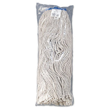 Load image into Gallery viewer, Boardwalk® wholesale. Boardwalk Mop Head, Economical Lie-flat Head, Cotton Fiber, 32oz, White, 12-carton. HSD Wholesale: Janitorial Supplies, Breakroom Supplies, Office Supplies.