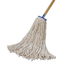 Load image into Gallery viewer, Boardwalk® wholesale. Boardwalk Mop Head, Economical Lie-flat Head, Cotton Fiber, 32oz, White, 12-carton. HSD Wholesale: Janitorial Supplies, Breakroom Supplies, Office Supplies.