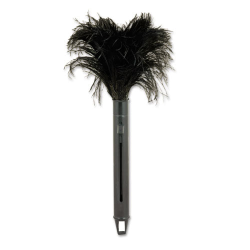 Boardwalk® wholesale. Retractable Feather Duster, Black Plastic Handle Extends 9" To 14". HSD Wholesale: Janitorial Supplies, Breakroom Supplies, Office Supplies.