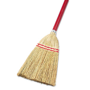 Boardwalk® wholesale. Lobby-toy Broom, Corn Fiber Bristles, 39" Wood Handle, Red-yellow, 12-carton. HSD Wholesale: Janitorial Supplies, Breakroom Supplies, Office Supplies.