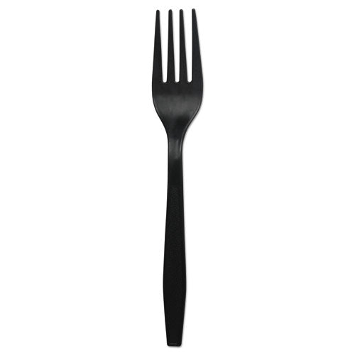 Boardwalk® wholesale. Boardwalk Heavyweight Polypropylene Cutlery, Fork, Black, 1000-carton. HSD Wholesale: Janitorial Supplies, Breakroom Supplies, Office Supplies.