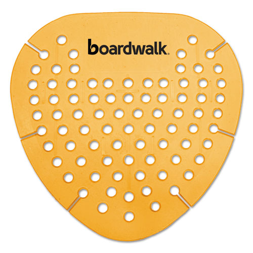 Boardwalk® wholesale. Boardwalk Gem Urinal Screen, Lasts 30 Days, Orange, Mango Fragrance, 12-box. HSD Wholesale: Janitorial Supplies, Breakroom Supplies, Office Supplies.