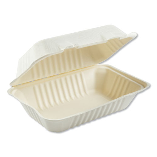 Boardwalk® wholesale. Boardwalk Bagasse Molded Fiber Food Containers, Hinged-lid, 1-compartment 9 X 6 X 3.19, White, 125-sleeve, 2 Sleeves-carton. HSD Wholesale: Janitorial Supplies, Breakroom Supplies, Office Supplies.