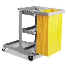 Load image into Gallery viewer, Boardwalk® wholesale. Boardwalk Janitor&#39;s Cart, Three-shelf, 22w X 44d X 38h, Gray. HSD Wholesale: Janitorial Supplies, Breakroom Supplies, Office Supplies.