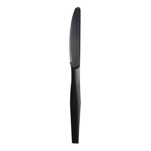 Boardwalk® wholesale. Boardwalk Heavyweight Polypropylene Cutlery, Knife, Black, 1000-carton. HSD Wholesale: Janitorial Supplies, Breakroom Supplies, Office Supplies.
