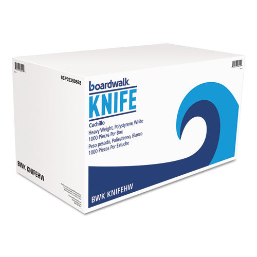 Boardwalk® wholesale. Boardwalk Heavyweight Polystyrene Cutlery, Knife, White, 1000-carton. HSD Wholesale: Janitorial Supplies, Breakroom Supplies, Office Supplies.