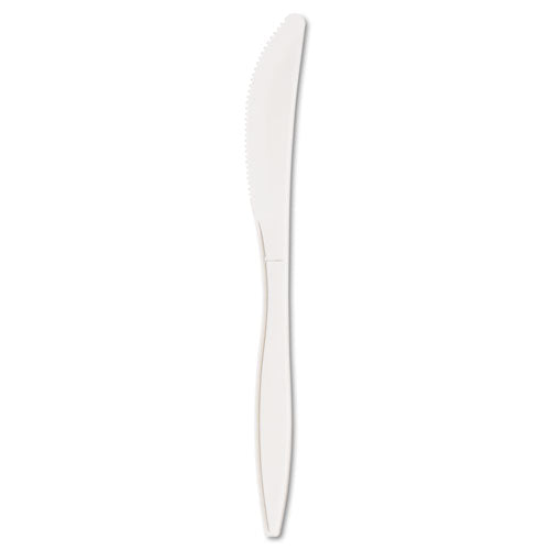 Boardwalk® wholesale. Boardwalk Mediumweight Polypropylene Cutlery, Knife, White, 1000-carton. HSD Wholesale: Janitorial Supplies, Breakroom Supplies, Office Supplies.