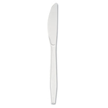 Load image into Gallery viewer, Boardwalk® wholesale. Boardwalk Mediumweight Polystyrene Cutlery, Knife, White, 100-box. HSD Wholesale: Janitorial Supplies, Breakroom Supplies, Office Supplies.