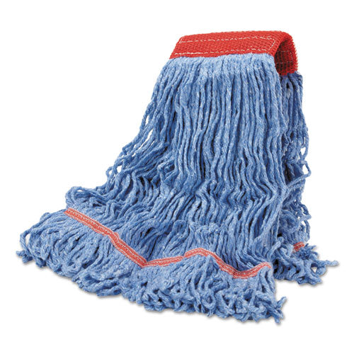 Boardwalk® wholesale. Boardwalk Cotton Mop Heads, Cotton-synthetic, Large, Looped End, Wideband, Blue, 12-ct. HSD Wholesale: Janitorial Supplies, Breakroom Supplies, Office Supplies.