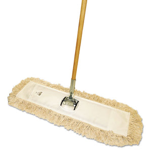 Boardwalk® wholesale. Boardwalk Cut-end Dust Mop Kit, 24 X 5, 60" Wood Handle, Natural. HSD Wholesale: Janitorial Supplies, Breakroom Supplies, Office Supplies.