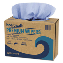 Load image into Gallery viewer, Boardwalk® wholesale. Hydrospun Wipers, Blue, 9 X 16.75, 100 Wipes-box, 10 Boxes-carton. HSD Wholesale: Janitorial Supplies, Breakroom Supplies, Office Supplies.