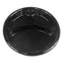 Boardwalk® wholesale. Boardwalk Hi-impact Plastic Dinnerware, Plate, 10" Dia., 3 Compartments, Black, 500-carton. HSD Wholesale: Janitorial Supplies, Breakroom Supplies, Office Supplies.