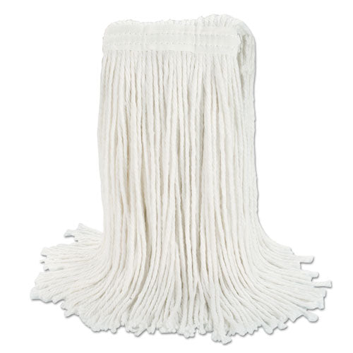 Boardwalk® wholesale. Boardwalk Banded Rayon Cut-end Mop Heads, White, 24 Oz, 1 1-4