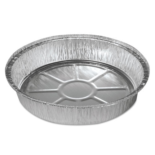 Boardwalk® wholesale. Round Aluminum To-go Containers, 48 Oz, 9" Diameter X 1.66"h, Silver, 500-carton. HSD Wholesale: Janitorial Supplies, Breakroom Supplies, Office Supplies.