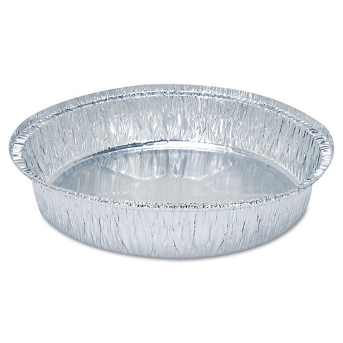 Boardwalk® wholesale. Round Aluminum To-go Containers, 48 Oz, 9" Diameter X 1.66"h, Silver, 500-carton. HSD Wholesale: Janitorial Supplies, Breakroom Supplies, Office Supplies.