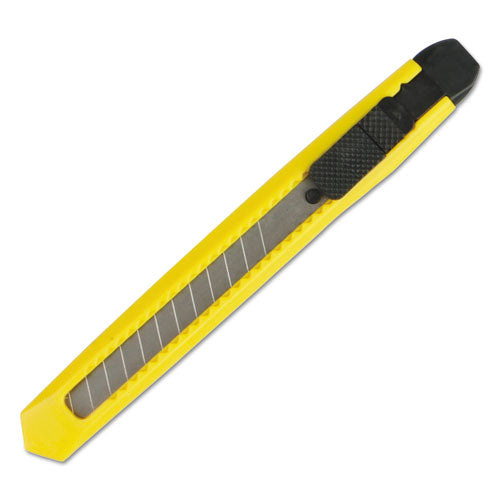 Boardwalk® wholesale. Boardwalk Snap Blade Knife, Retractable, Snap-off, Straight-edged, Yellow. HSD Wholesale: Janitorial Supplies, Breakroom Supplies, Office Supplies.