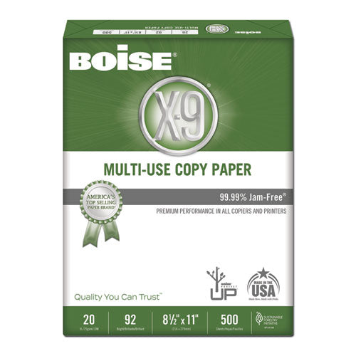X-9 Multi-use Copy Paper, 92 Bright, 20lb, 8.5 X 11, White, 500 Sheets