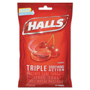 HALLS wholesale. Triple Action Cough Drops, Cherry, 30-bag, 12 Bags-box. HSD Wholesale: Janitorial Supplies, Breakroom Supplies, Office Supplies.